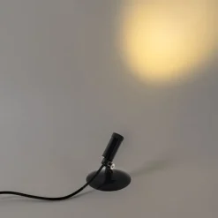 QAZQA 4er Set Erdspießstrahler schwarz inkl. LED IP65 Solar wiederaufladbar - Garly