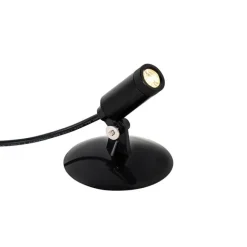 QAZQA 4er Set Erdspießstrahler schwarz inkl. LED IP65 Solar wiederaufladbar - Garly