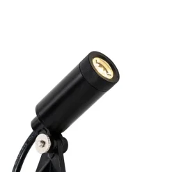 QAZQA 4er Set Erdspießstrahler schwarz inkl. LED IP65 Solar wiederaufladbar - Garly