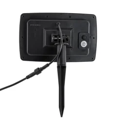 QAZQA 4er Set Erdspießstrahler schwarz inkl. LED IP65 Solar wiederaufladbar - Garly