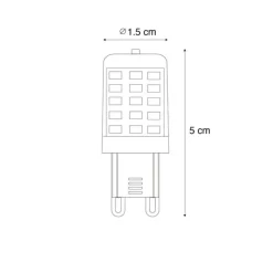 LUEDD 2er Set G9 dimmbare LED-Glühbirnen 1,2W 100lm 2700K