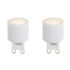LUEDD 2er Set G9 24mm LED-Glühbirnen 3W 300lm 2700K