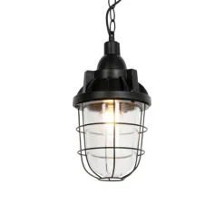 QAZQA 2er Set Industrie Hängelampen schwarz - Cabin