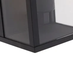 QAZQA 2er Set Industrielle Wandleuchten schwarz 26 cm IP44 - Charlois