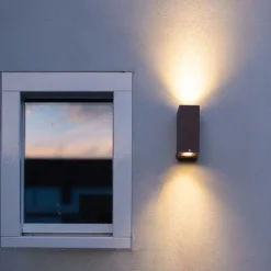 QAZQA 4er Set Industrie-Wandleuchten rostbraun IP44 - Baleno II