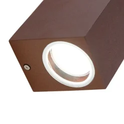 QAZQA 4er Set Industrie-Wandleuchten rostbraun IP44 - Baleno II