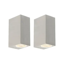 QAZQA 2er Set moderne Wandleuchten Stahl IP44 - Baleno II