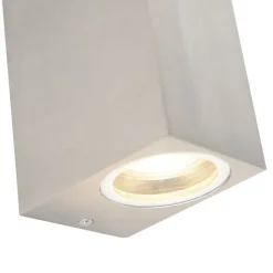 QAZQA 2er Set moderne Wandleuchten Stahl IP44 - Baleno II