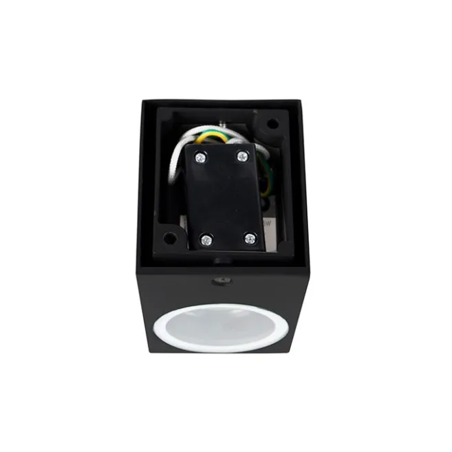 QAZQA 4er Set moderne Wandleuchten schwarz IP44 - Baleno I