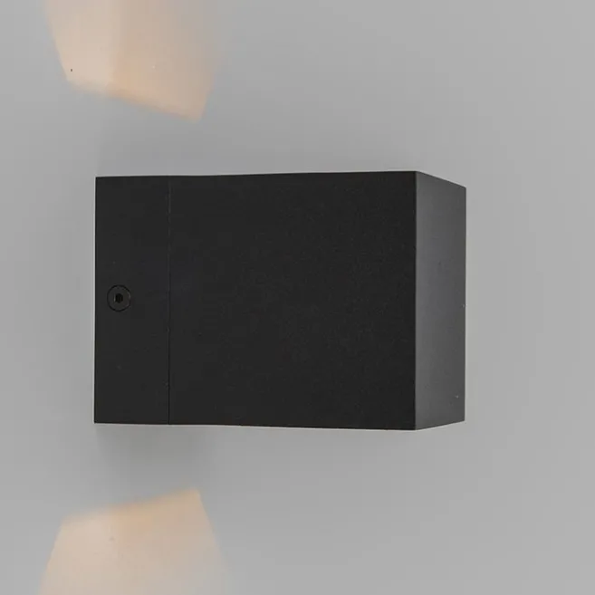 QAZQA 3er Set moderne Wandleuchten schwarz - Transfer