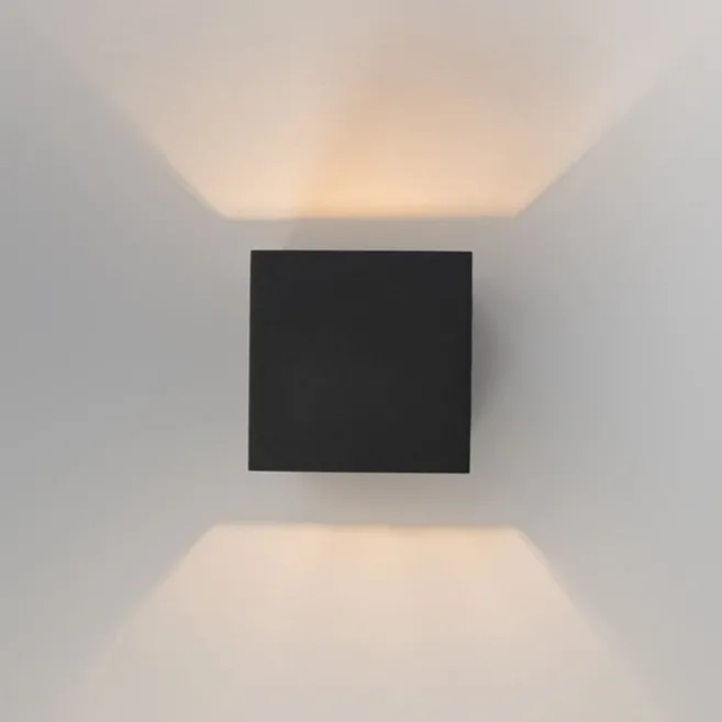 QAZQA 3er Set moderne Wandleuchten schwarz - Transfer