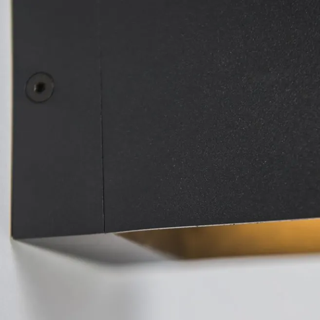 QAZQA 3er Set moderne Wandleuchten schwarz - Transfer