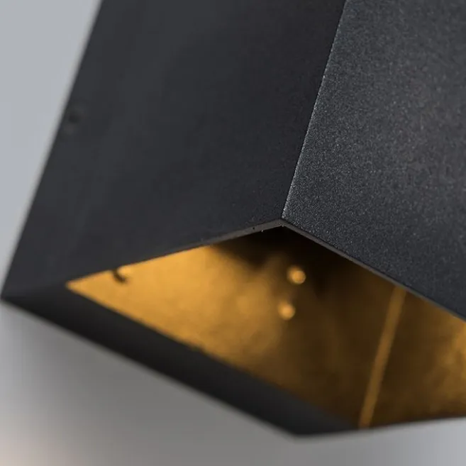 QAZQA 3er Set moderne Wandleuchten schwarz - Transfer