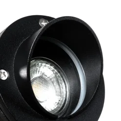 QAZQA 3er Set Pin Spots schwarz inkl. Kabel und Stecker IP65 - Fertig