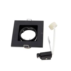 QAZQA 10er Set smarte Einbaustrahler schwarz inkl. Wifi GU10 - Qure