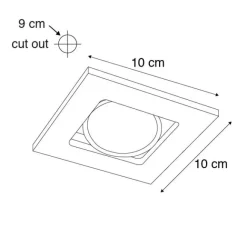 QAZQA 10er Set smarte Einbaustrahler schwarz inkl. Wifi GU10 - Qure