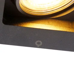 QAZQA 10er Set smarte Einbaustrahler schwarz inkl. Wifi GU10 - Qure