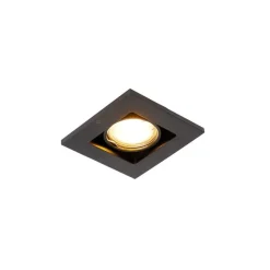 QAZQA 10er Set smarte Einbaustrahler schwarz inkl. Wifi GU10 - Qure