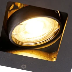 QAZQA 10er Set smarte Einbaustrahler schwarz inkl. Wifi GU10 - Qure