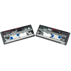 QAZQA Professional 2er Set Wandleuchte schwarz inkl. LED mit USB und Induktionsladegerät - Riza