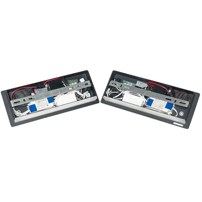 QAZQA Professional 2er Set Wandleuchte schwarz inkl. LED mit USB und Induktionsladegerät - Riza