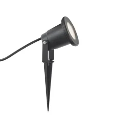 QAZQA Erdspießstrahler schwarz inkl. LED verstellbar IP65 mit Kabel und Stecker - Basic