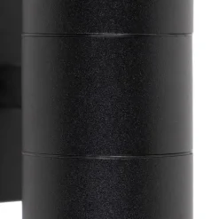 QAZQA 2er-Set Außenwandleuchten schwarz IP44 - Duo