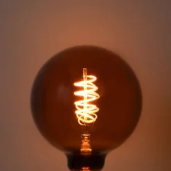 LUEDD 5er-Set E27 Dimmbare LED-Glühbirnen G125 Braun 4W 120 lm 1800K