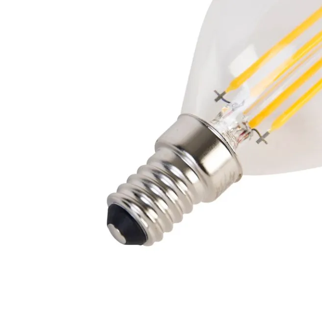 LUEDD 5er-Set E14 LED-Filament-Glühbirnen P45 4W 470 lm 2700K