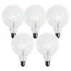 LUEDD 5er-Set E27 3-Stufen-Dimmbare LED-Spiralfilament-Glühbirnen G125 4W 450 lm 2700K