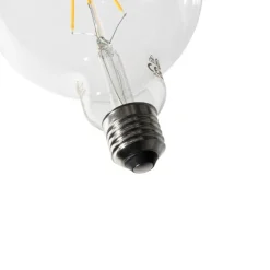LUEDD 5er-Set E27 3-Stufen-Dimmbare LED-Spiralfilament-Glühbirnen G125 4W 450 lm 2700K