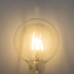 LUEDD 5er-Set E27 3-Stufen-Dimmbare LED-Spiralfilament-Glühbirnen G125 4W 450 lm 2700K