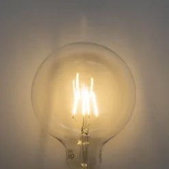 LUEDD 5er-Set E27 3-Stufen-Dimmbare LED-Spiralfilament-Glühbirnen G125 4W 450 lm 2700K