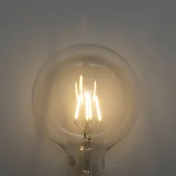 LUEDD 5er-Set E27 3-Stufen-Dimmbare LED-Spiralfilament-Glühbirnen G125 4W 450 lm 2700K