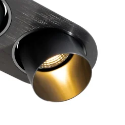 QAZQA 6er-Set Einbaustrahler Gunmetal GU10 70mm Schwenkbar 2-flammig - Installa