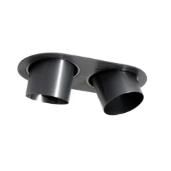 QAZQA 6er-Set Einbaustrahler Gunmetal GU10 70mm Schwenkbar 2-flammig - Installa