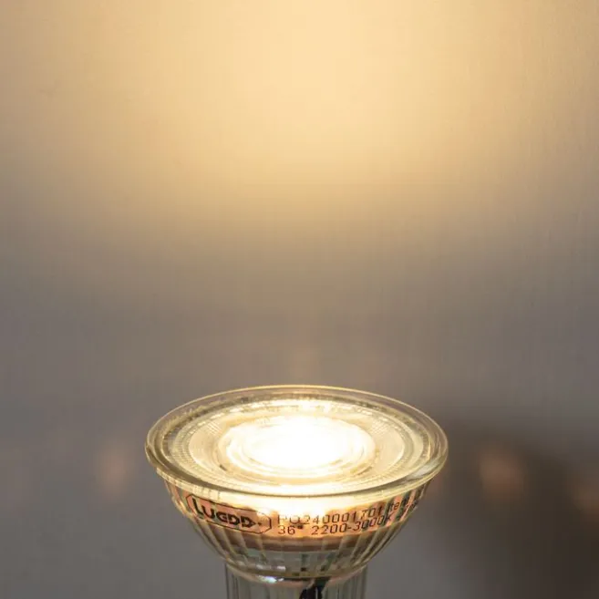 LUEDD 5er-Set GU10 50mm Dimmbare Kelvin LED-Lampen Klar 4,9W 400 lm 2200-3000K