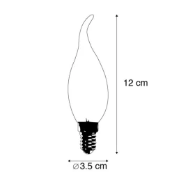 LUEDD 3er-Set LED-Filament-Kerzenlampe E14 3W 2700K 250lm F35 dimmbar klar