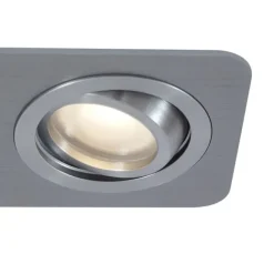 QAZQA 6er-Set Runde Einbaustrahler Gunmetal GU10 50mm Verstellbar IP44 2-Lichter - Alberto