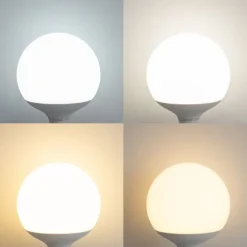 LUUMR 5er-Set Smart E27 LED-Glühbirnen G120 Matt RGBW 9W 806 lm 2700-6500K