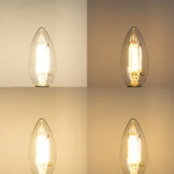 LUEDD 5er-Set Smart E14 LED-Lampen B35 4,5W 470 lm 2700K