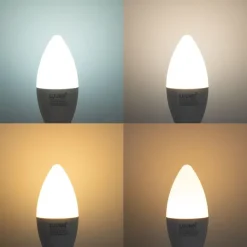 LUUMR 5er-Set Smart E14 LED-Lampen C37 Opal RGBW 4,9W 470 lm 2700-6500K