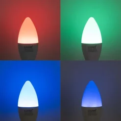 LUUMR 5er-Set Smart E14 LED-Lampen C37 Opal RGBW 4,9W 470 lm 2700-6500K