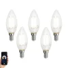 LUUMR 5er-Set Smart E14 LED-Lampen C35 Klar 4.2W 470 lm 2700-6500K