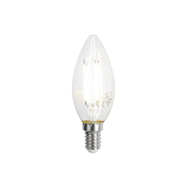 LUUMR 5er-Set Smart E14 LED-Lampen C35 Klar 4.2W 470 lm 2700-6500K