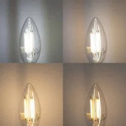 LUUMR 5er-Set Smart E14 LED-Lampen C35 Klar 4.2W 470 lm 2700-6500K