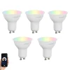 LUUMR 5er-Set Smart GU10 50mm Dimmbare LED-Lampen Opal 4.7W 400 lm 2700-6500K