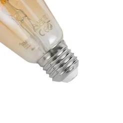 QAZQA 3er-Set smarte E27 dimmbare LED-Glühbirne ST64 4,9W 320 lm 2500K inkl. Zigbee Smart Hub