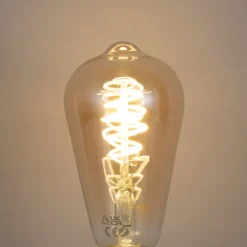 QAZQA 3er-Set smarte E27 dimmbare LED-Glühbirne ST64 4,9W 320 lm 2500K inkl. Zigbee Smart Hub