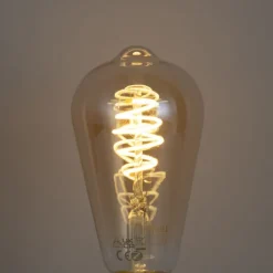 QAZQA 3er-Set smarte E27 dimmbare LED-Glühbirne ST64 4,9W 320 lm 2500K inkl. Zigbee Smart Hub